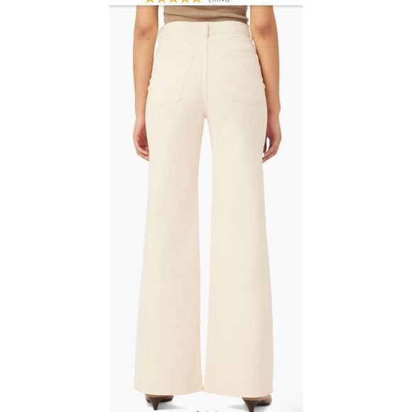 DL1961 Womens Hepburn Wide Leg High Rise Vintage Corduroy Pants Cream Sz 32 NWT - Picture 5 of 14